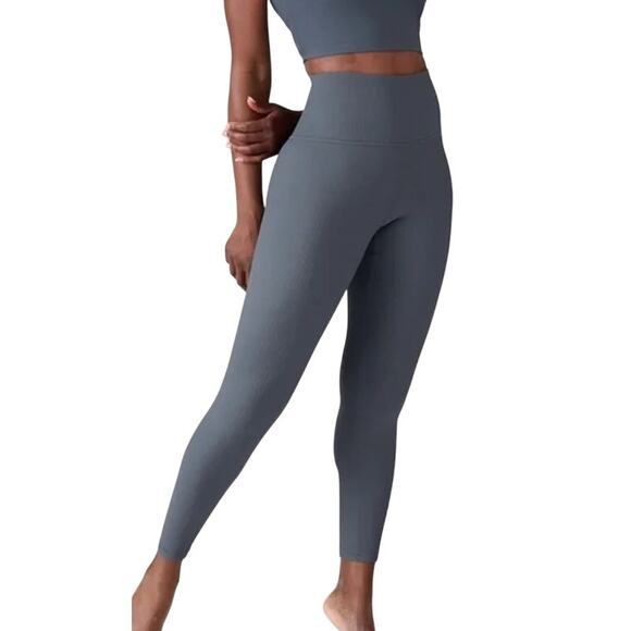 Athleta Elation Rib Tight Legging Blue - Large - Picture 1 of 5
